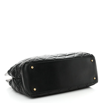 Chanel Calfskin Quilted Large Soft Elegance Tote Black 4 of 11