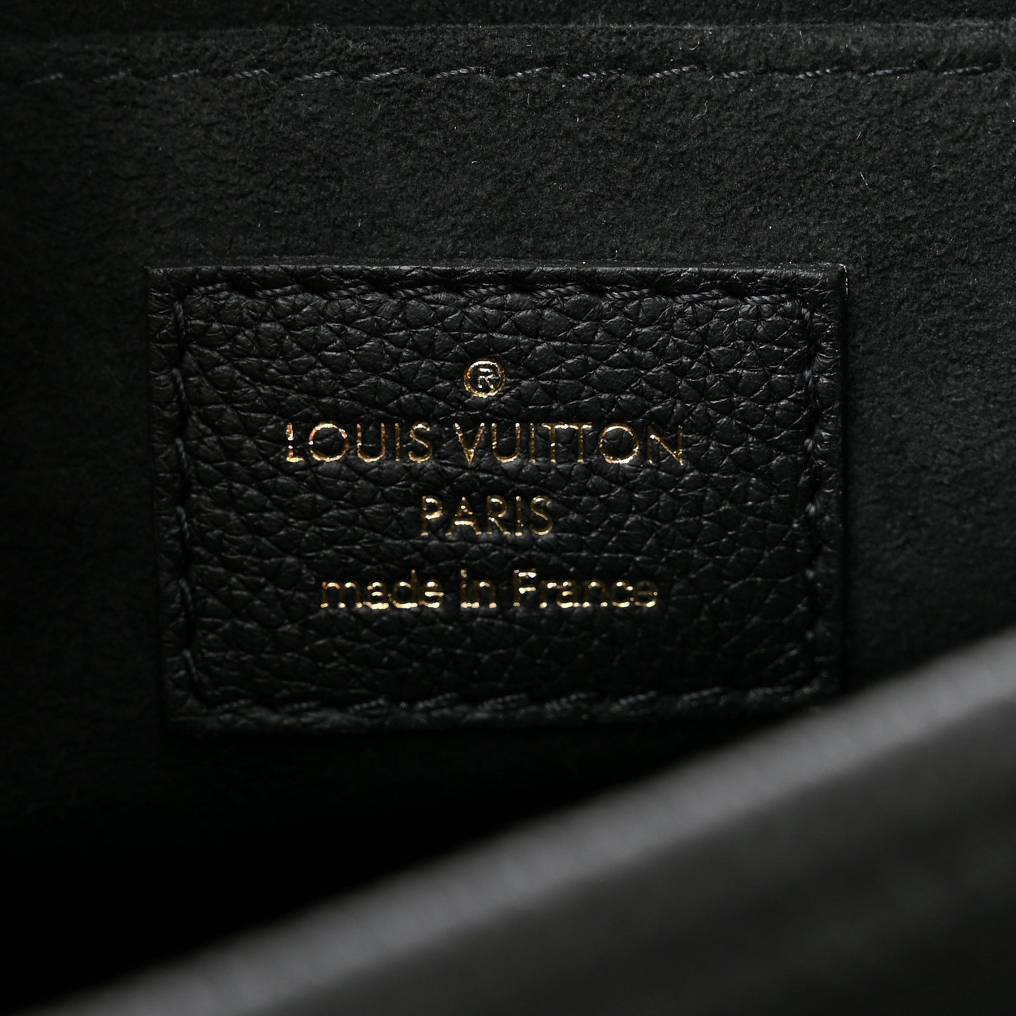 Grained Calfskin Lockme Chain Bag PM Black