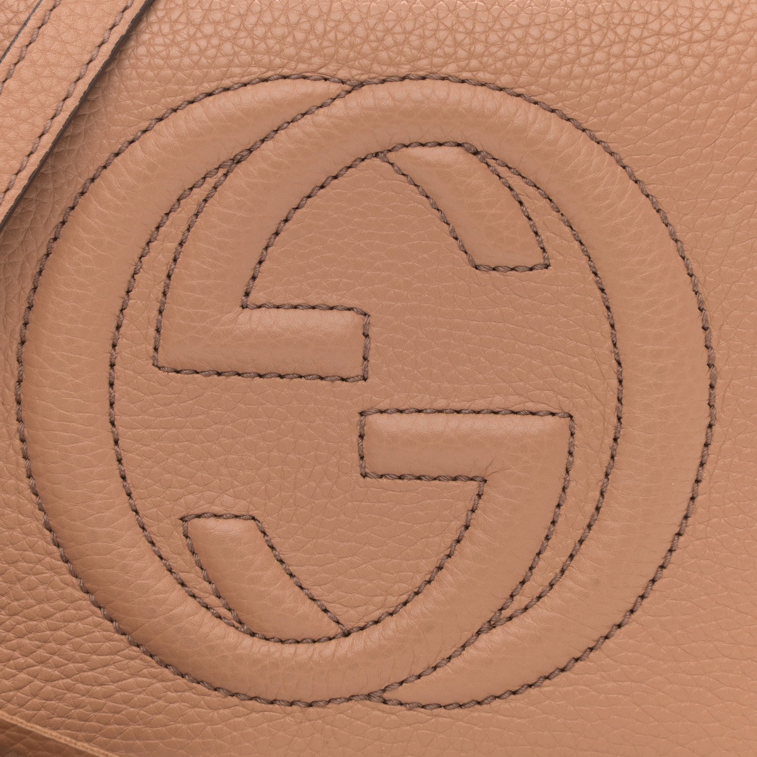 Gucci Pebbled Calfskin Small Soho Disco Bag Rose Beige 5 of 10