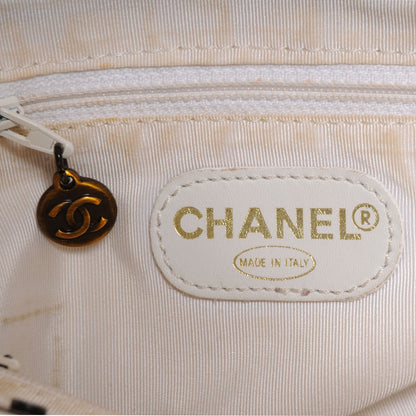 Chanel Lambskin Chain CC Small Tote White 7 of 8