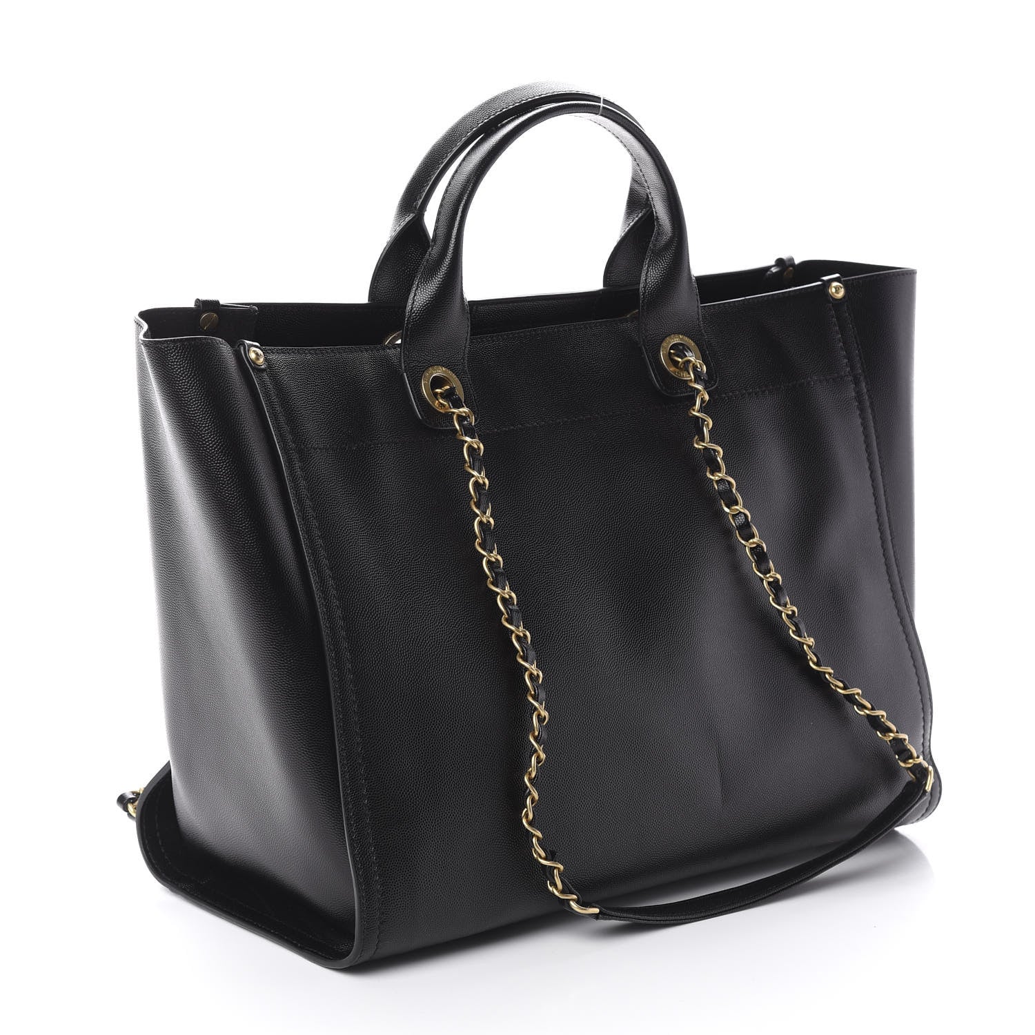 Chanel Caviar Medium Studded Deauville Tote Black 2 of 9