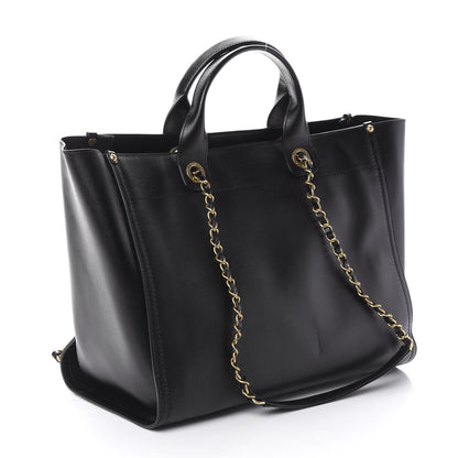 Chanel Caviar Medium Studded Deauville Tote Black 2 of 9