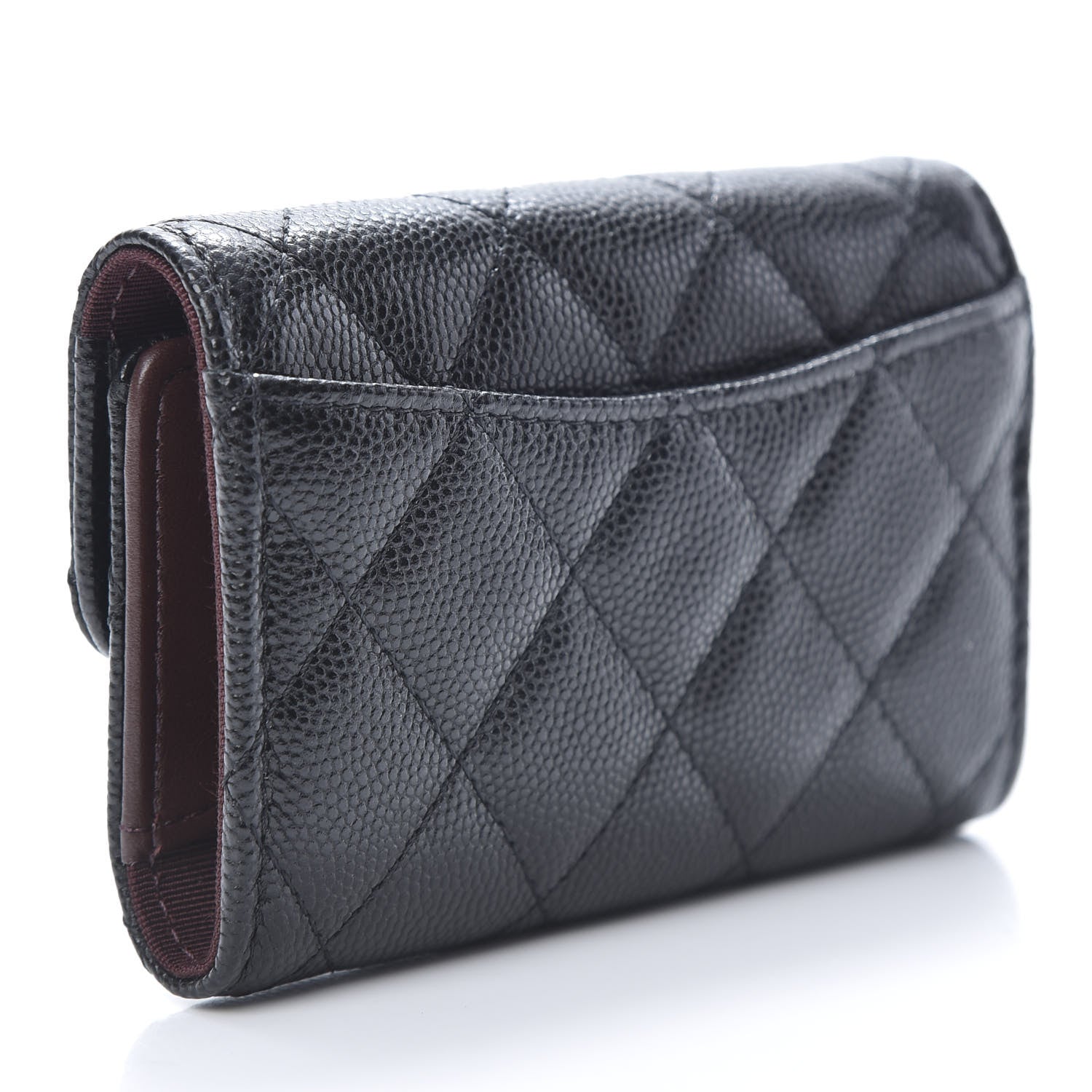 Chanel Caviar Quilted Classic 4 Key Holder Wallet Black 3 of 10