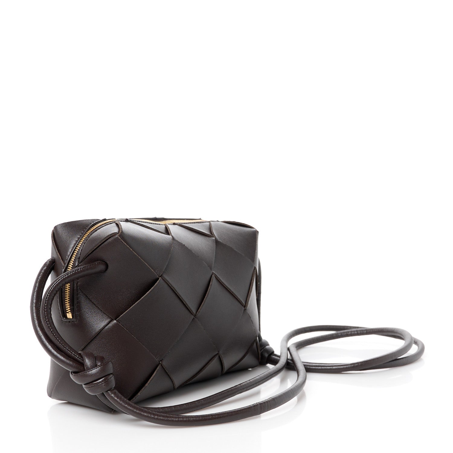 Bottega Veneta Lambskin Maxi Intrecciato Small Cassette Camera Bag Fondant 3 of 9