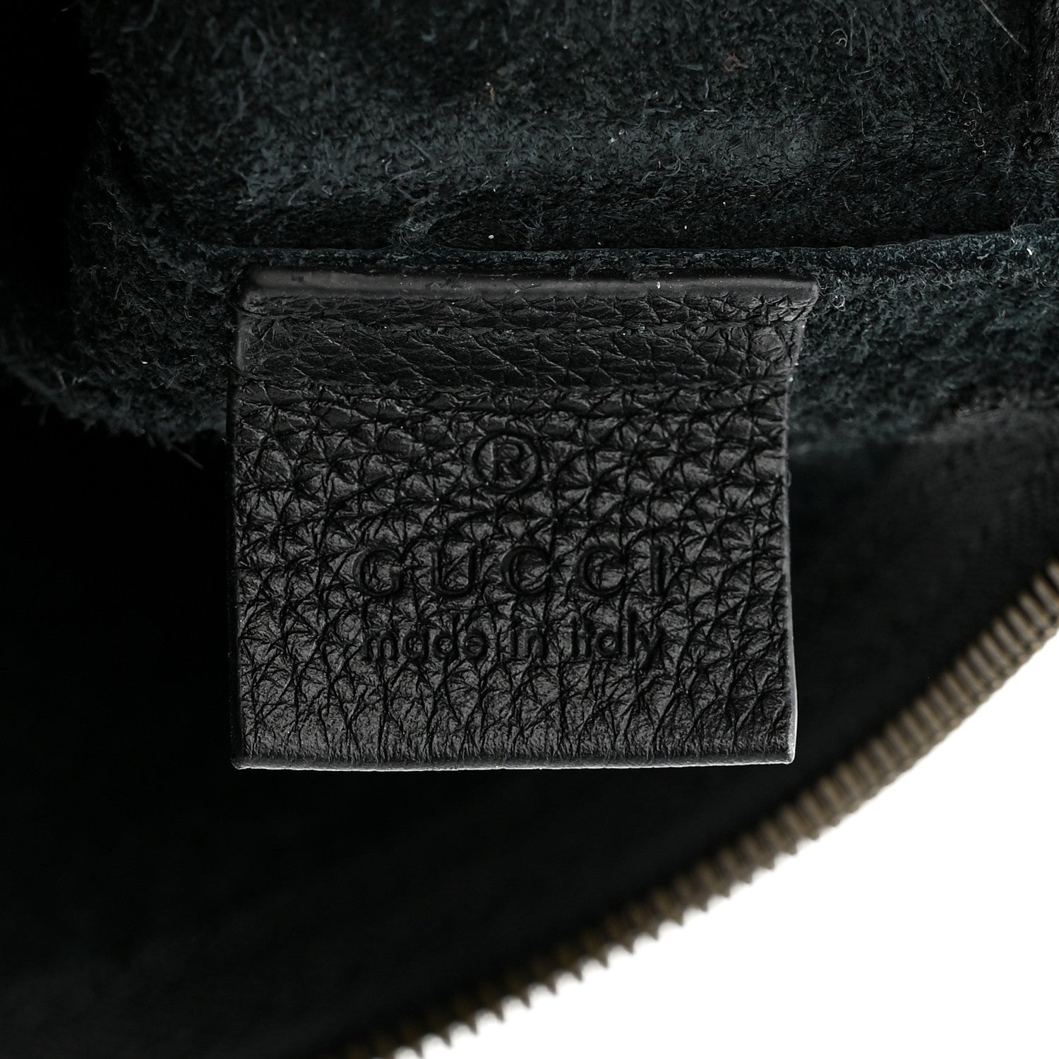 Gucci Pebbled Calfskin Medium Logo Portfolio Clutch Black 6 of 7