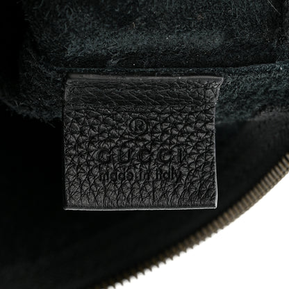 Gucci Pebbled Calfskin Medium Logo Portfolio Clutch Black 6 of 7