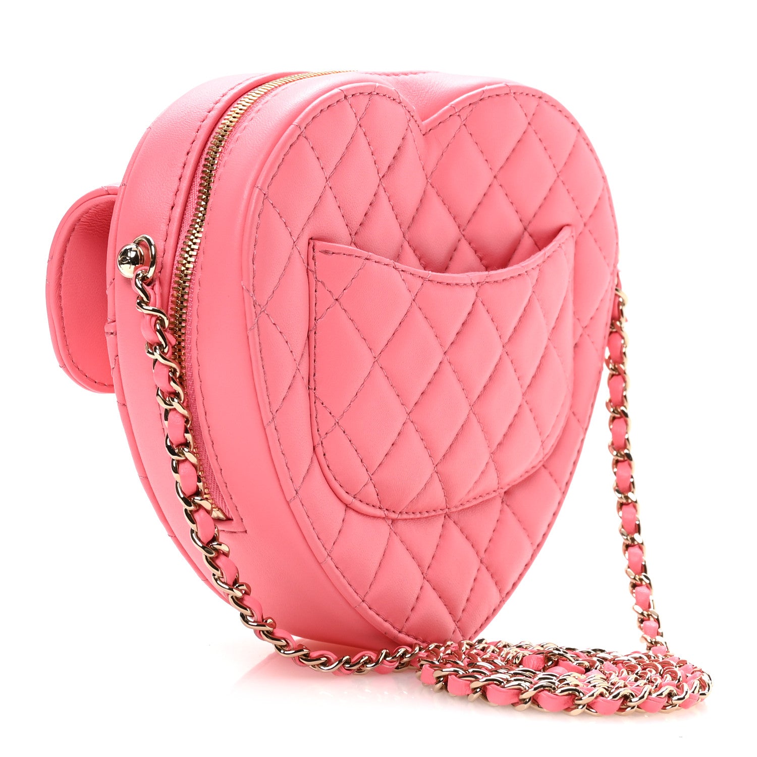 Chanel Lambskin Quilted CC In Love Heart Bag Pink 4 of 21