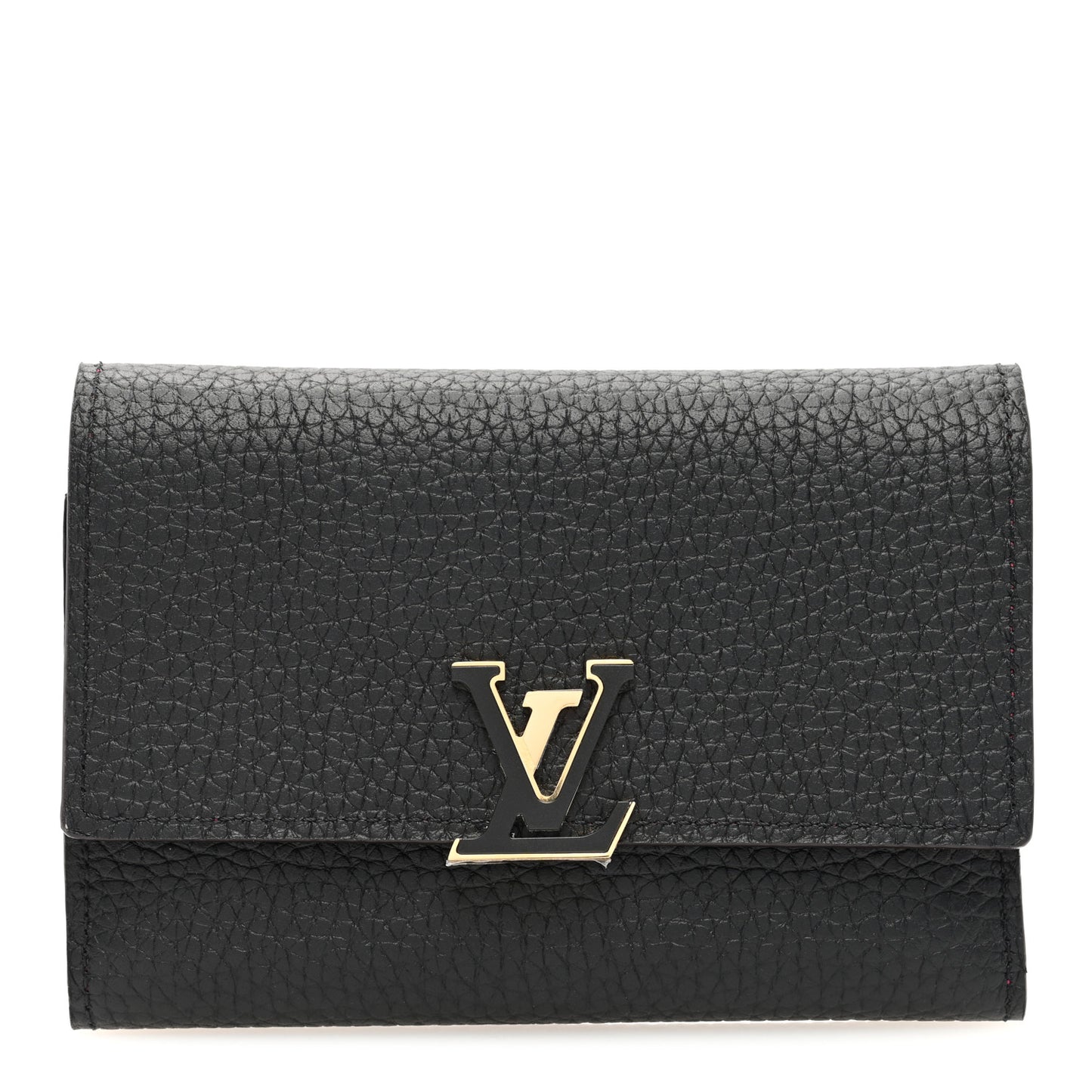 Taurillon Capucines Compact Wallet Black