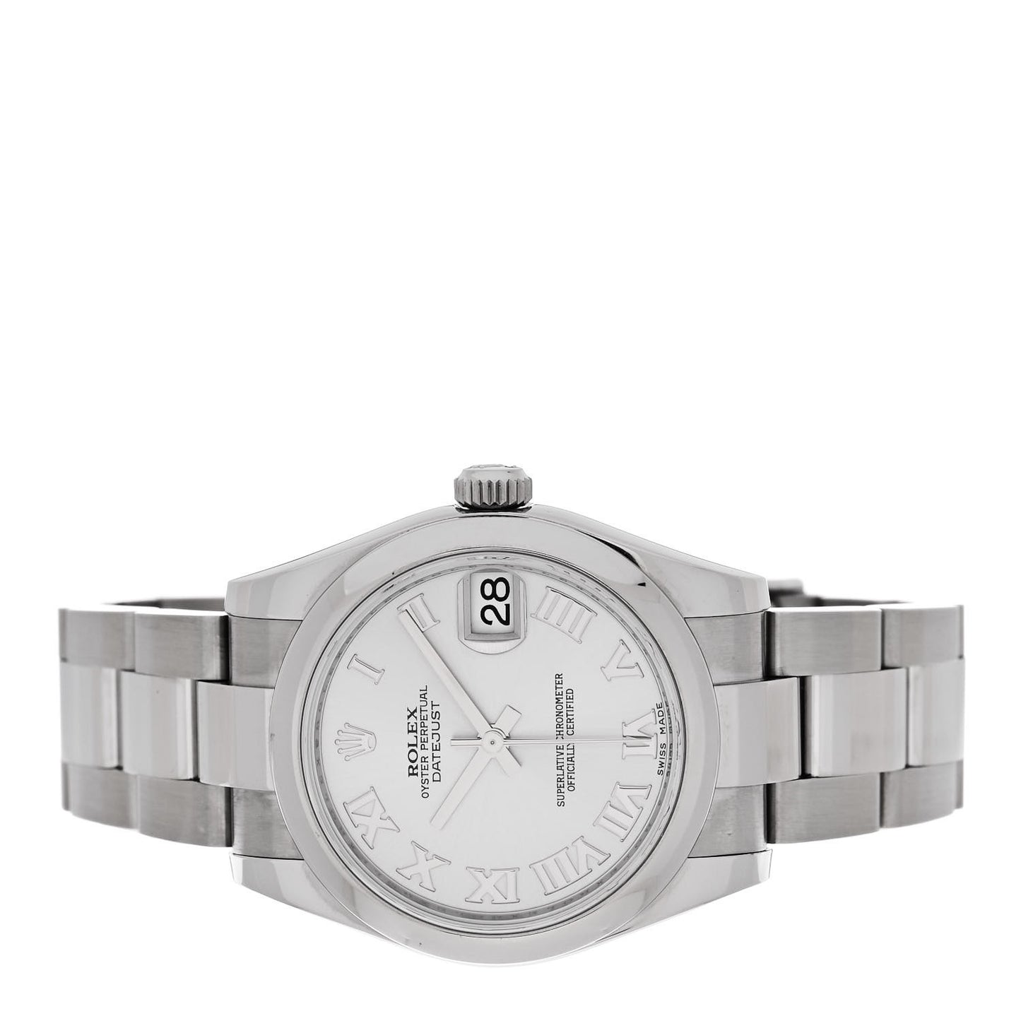 Stainless Steel 31mm Oyster Perpetual Datejust Watch Silver Roman 178240