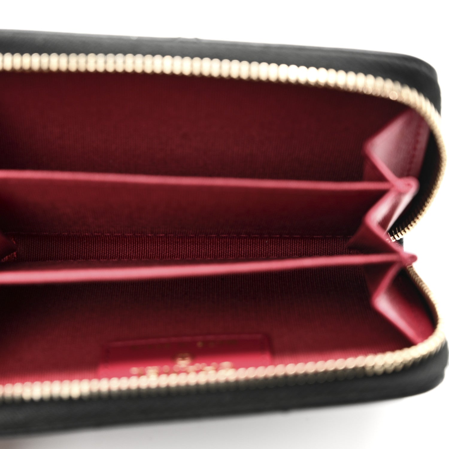 Chanel Lambskin Quilted Chanel 19 Zip Around Coin Purse Wallet Black 5 of 9