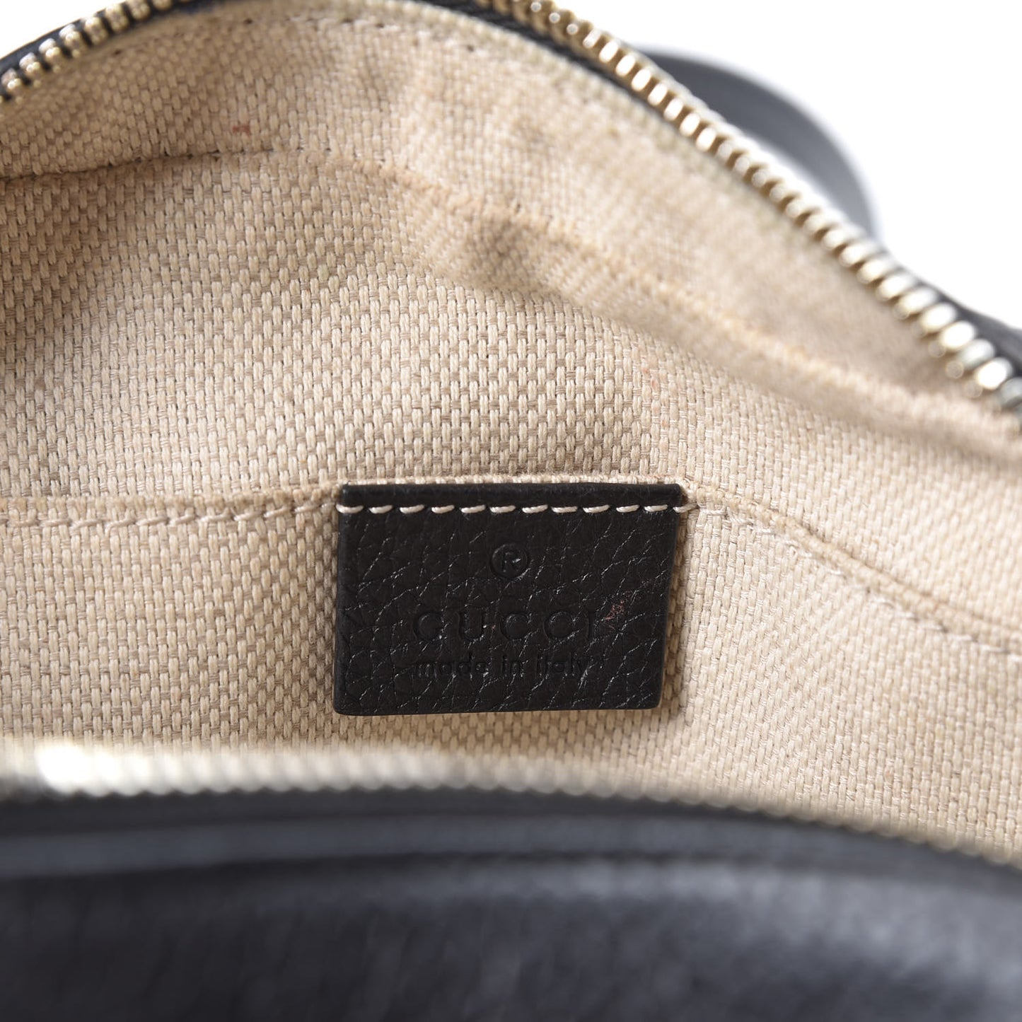 Pebbled Calfskin Small Soho Disco Bag Black