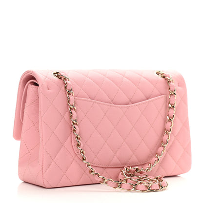 Chanel Caviar Quilted Medium Double Flap Pink 3 of 11