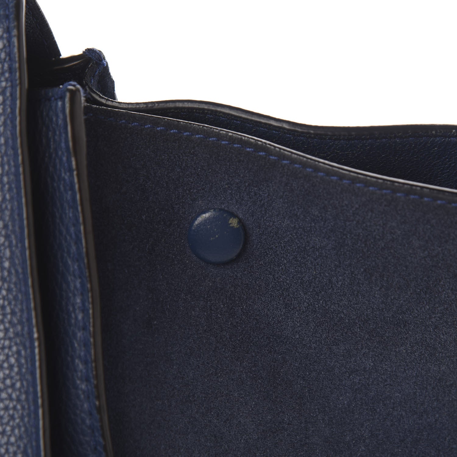 Celine Drummed Calfskin Suede Large Trapeze Navy 9 of 14