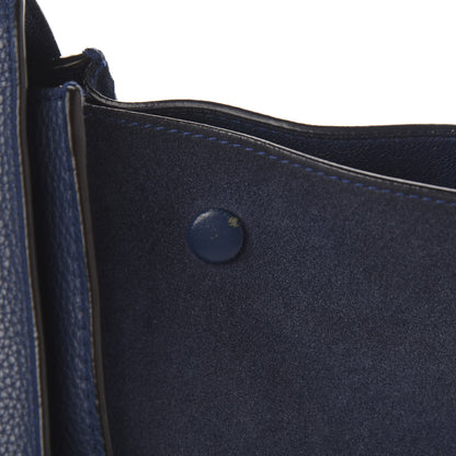 Celine Drummed Calfskin Suede Large Trapeze Navy 9 of 14