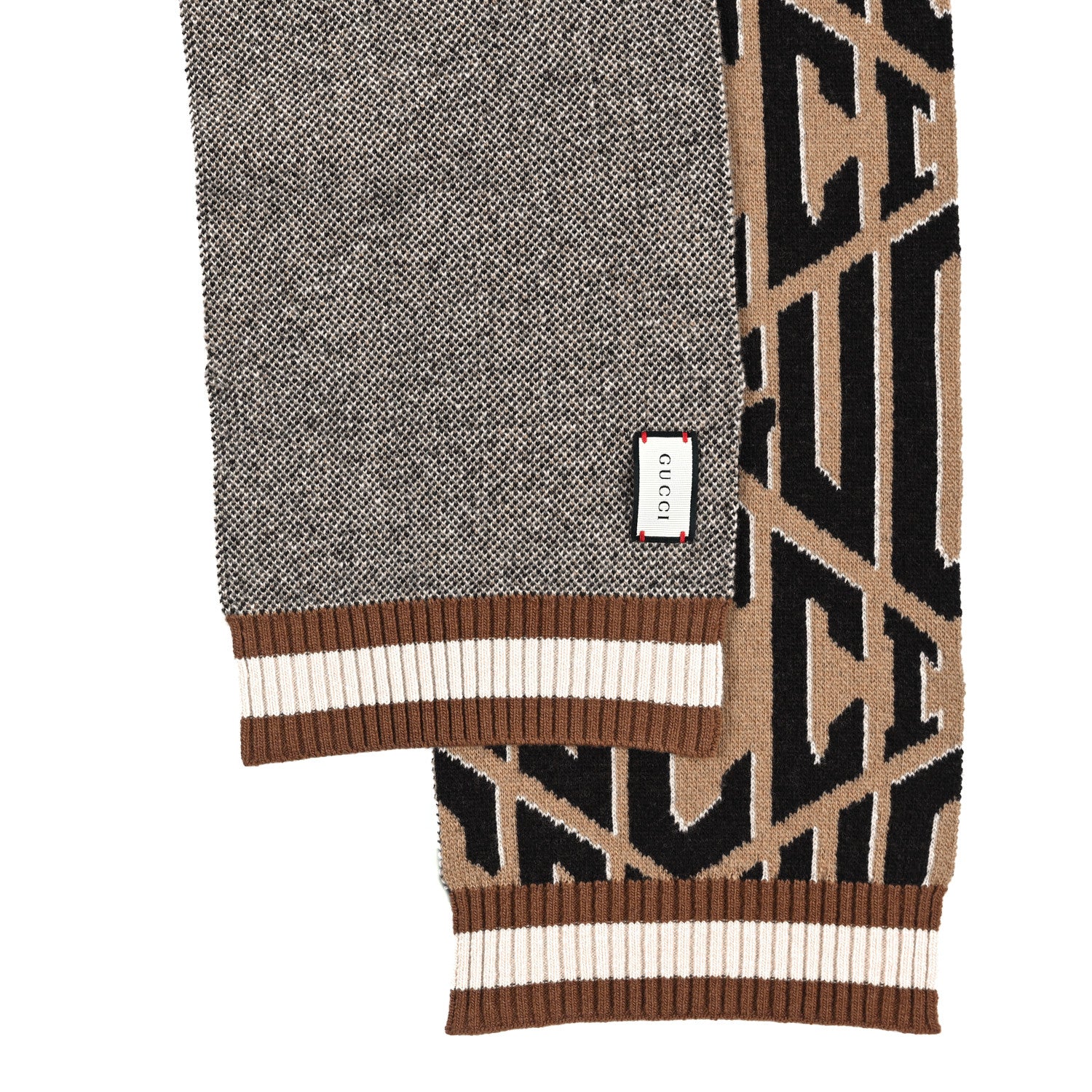 Gucci Wool GG Scarf Brown 2 of 4