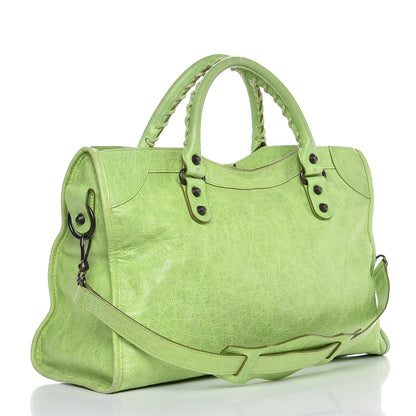 Balenciaga Agneau Classic Hardware City Lime Green 3 of 9
