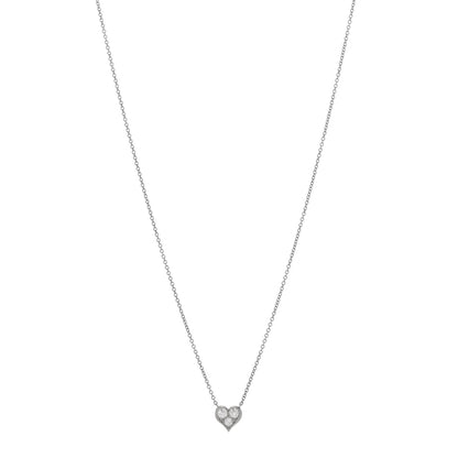 Tiffany Platinum Diamond Heart Pendant Necklace 1 of 6