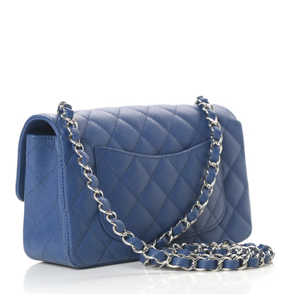 Chanel Caviar Quilted Mini Rectangular Flap Blue 3 of 13
