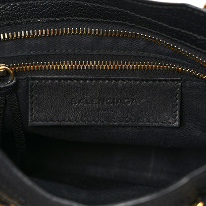 Balenciaga Chevre Gold Metallic Edge Hardware Mini City Black 6 of 10