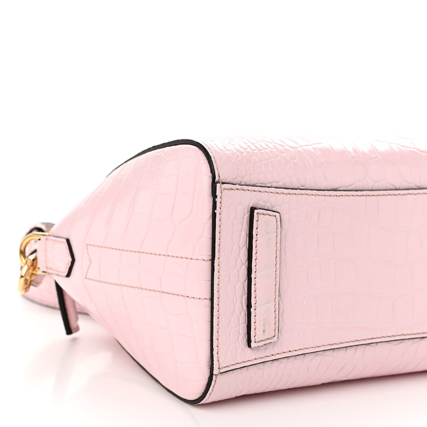 Calfskin Crocodile Embossed Mini Antigona Pink