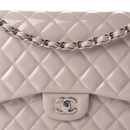 Chanel Patent Quilted Jumbo Double Flap Light Pink 11 of 11