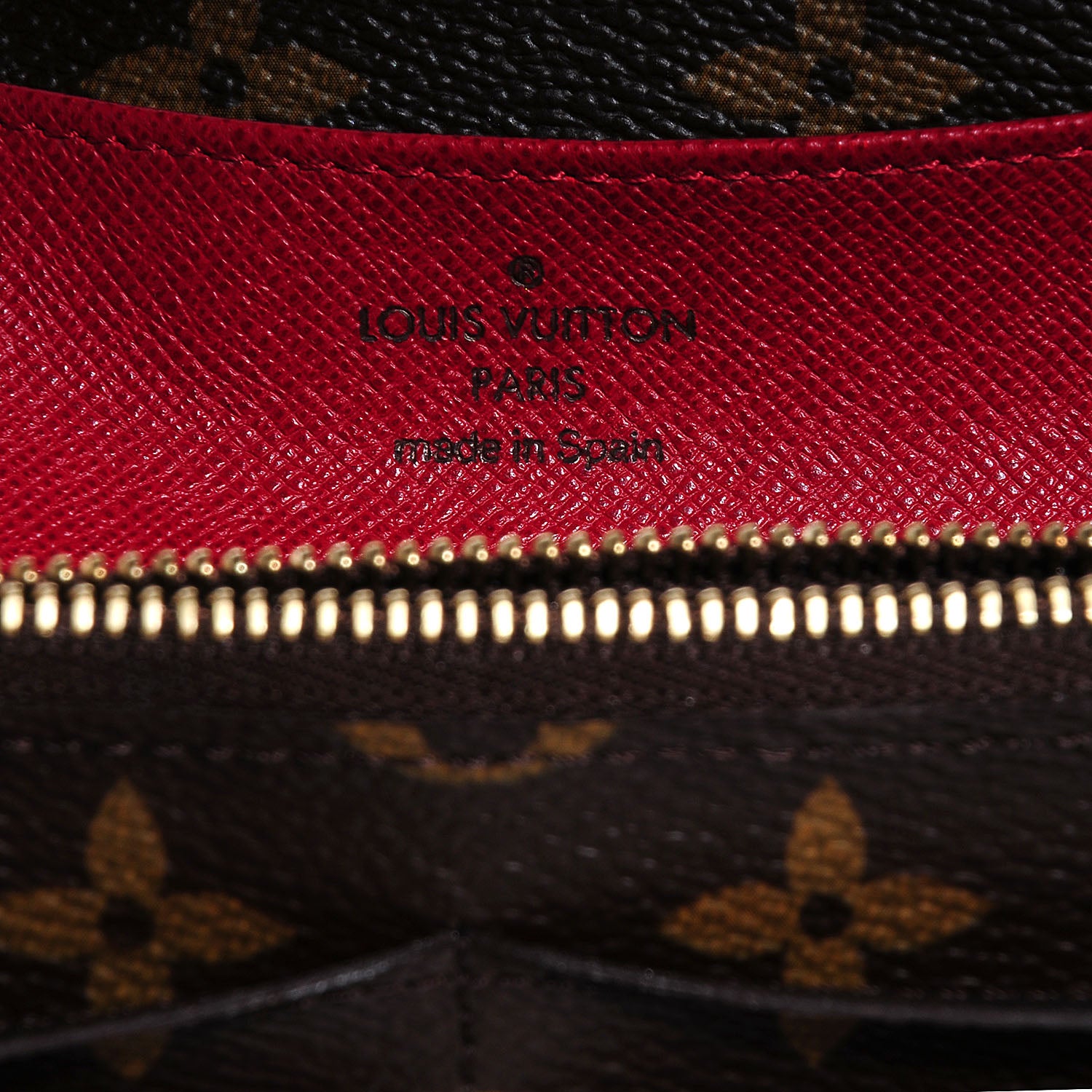 Louis Vuitton Monogram Emilie Wallet Red 6 of 8