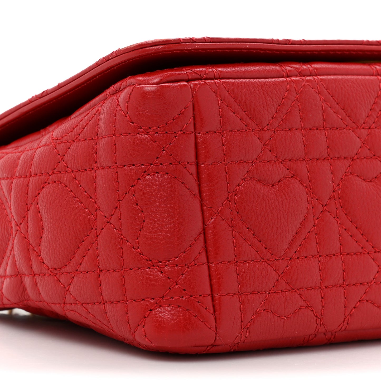 Calfskin Cannage Dioramour Caro Bag Bright Red