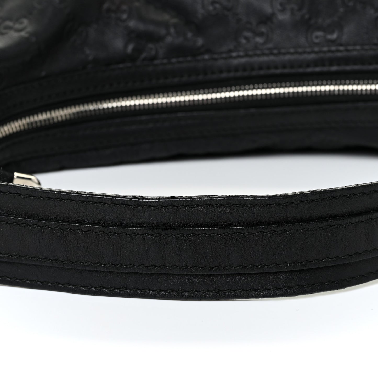 Guccissima Large GG Twins Hobo Black