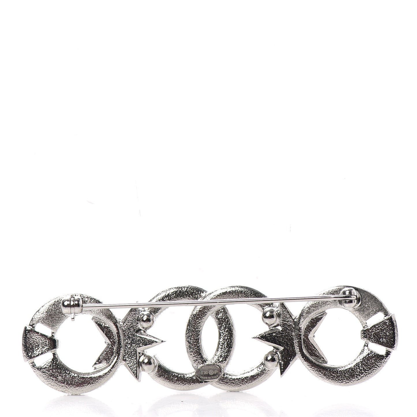 Crystal CC Star Brooch Silver