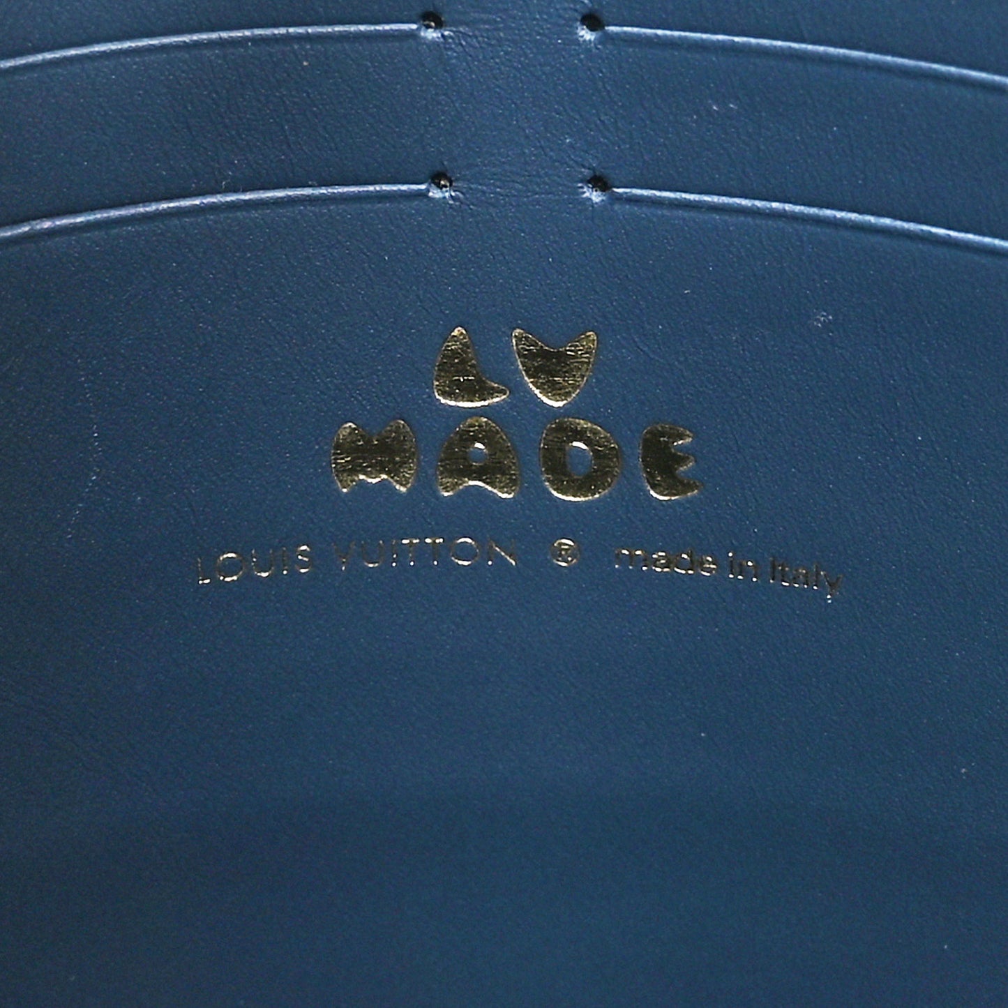 X NIGO Taurillon Monogram Denim Drip Pochette Voyage MM Blue