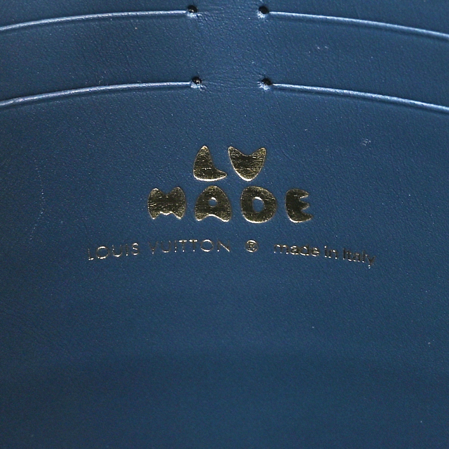 Louis Vuitton X NIGO Taurillon Monogram Denim Drip Pochette Voyage MM Blue 6 of 9