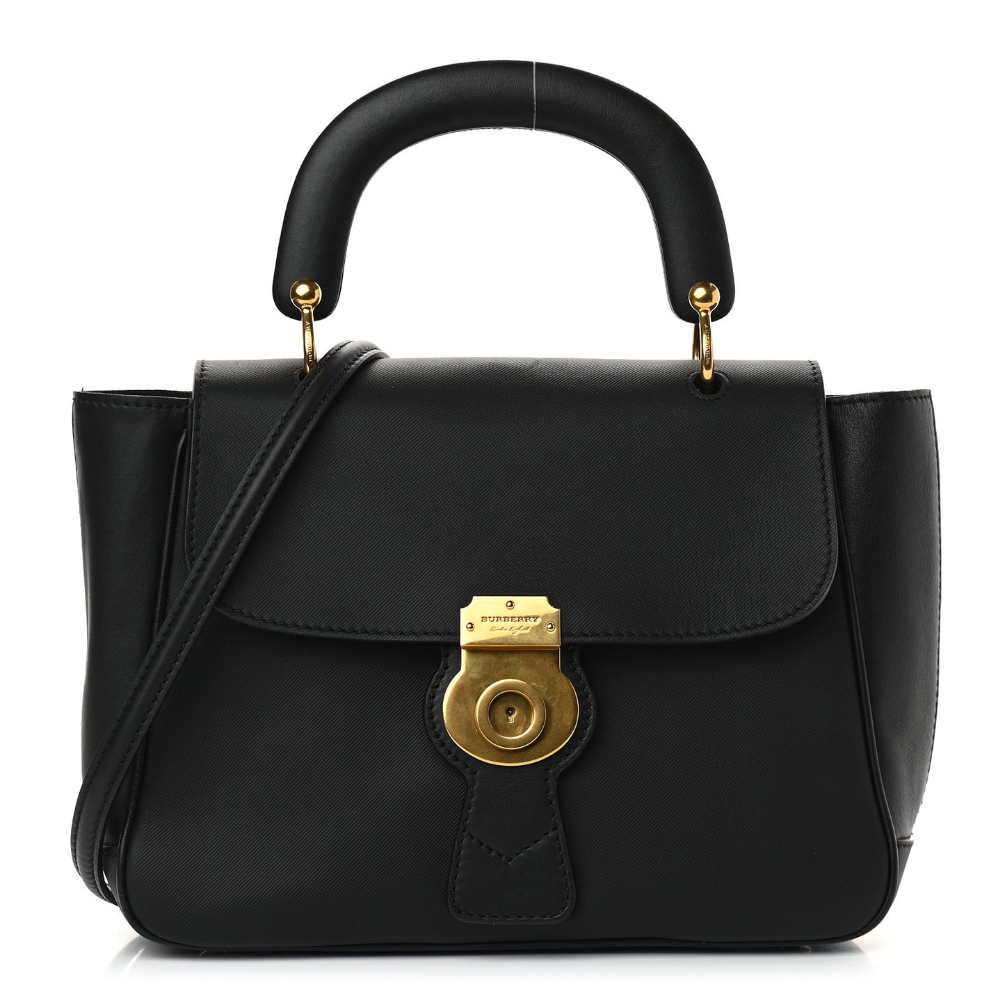 Trench Calfskin Medium DK88 Top Handle Bag Black