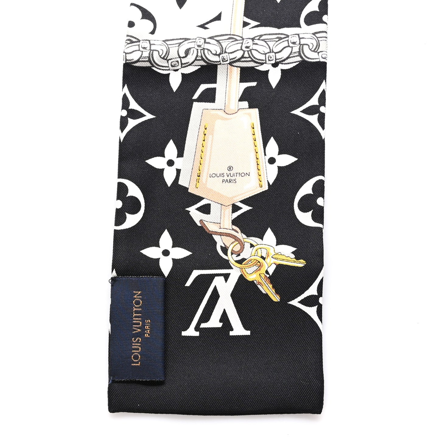 Silk Monogram Confidential Bandeau Black