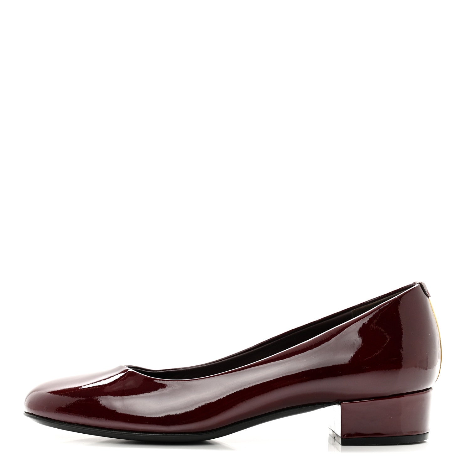 Chanel Patent Low Heel Ballerina Pumps 37 Burgundy 1 of 7