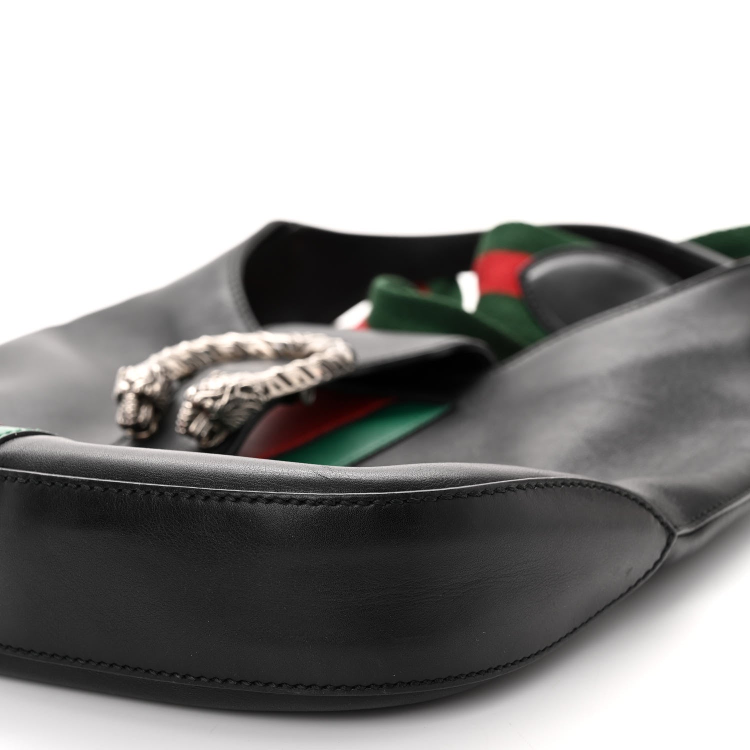 Gucci Calfskin Web Stripe Small Dionysus Hobo Black 9 of 9