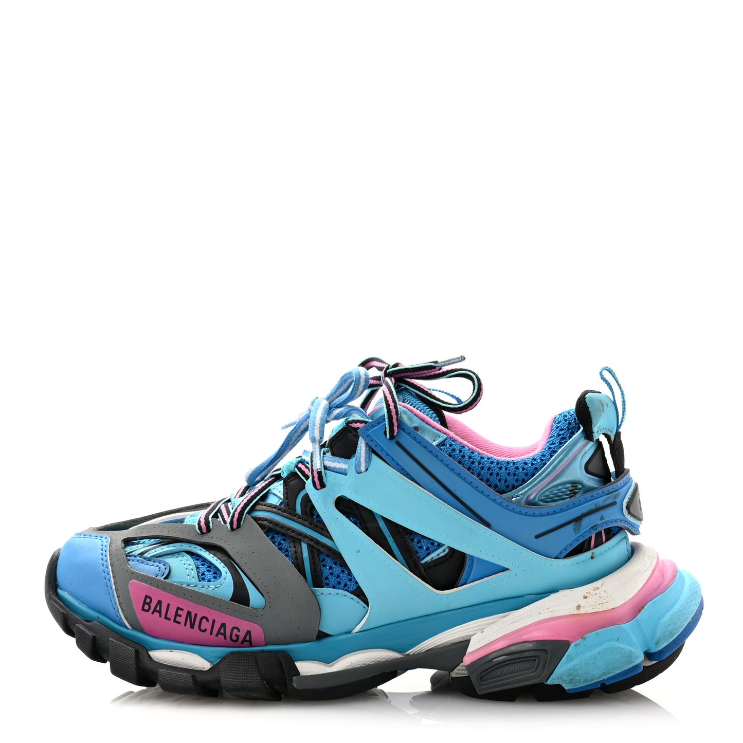 Mesh Nylon Womens Track Sneakers 36 Blue Black