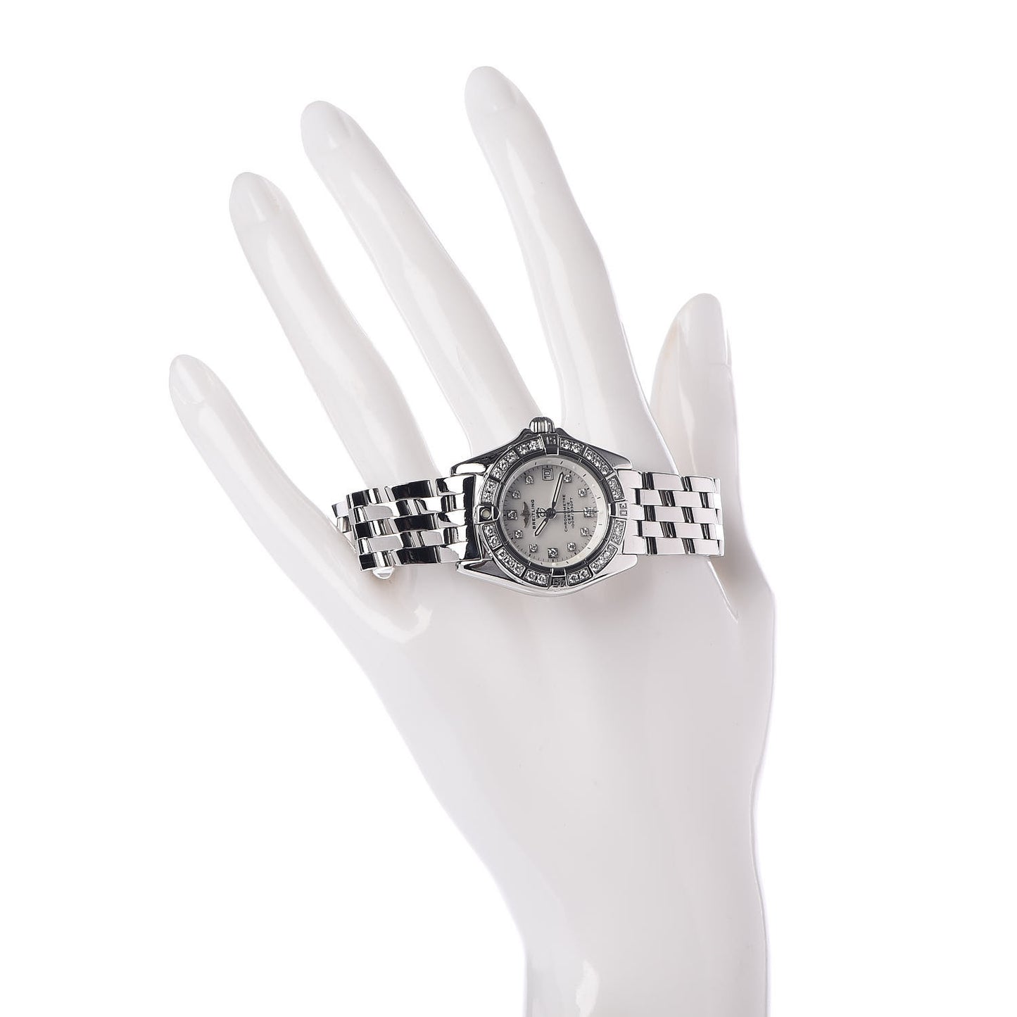 Stainless Steel Diamond Mother of Pearl 29mm Callistino Acie Quartz Watch A72345