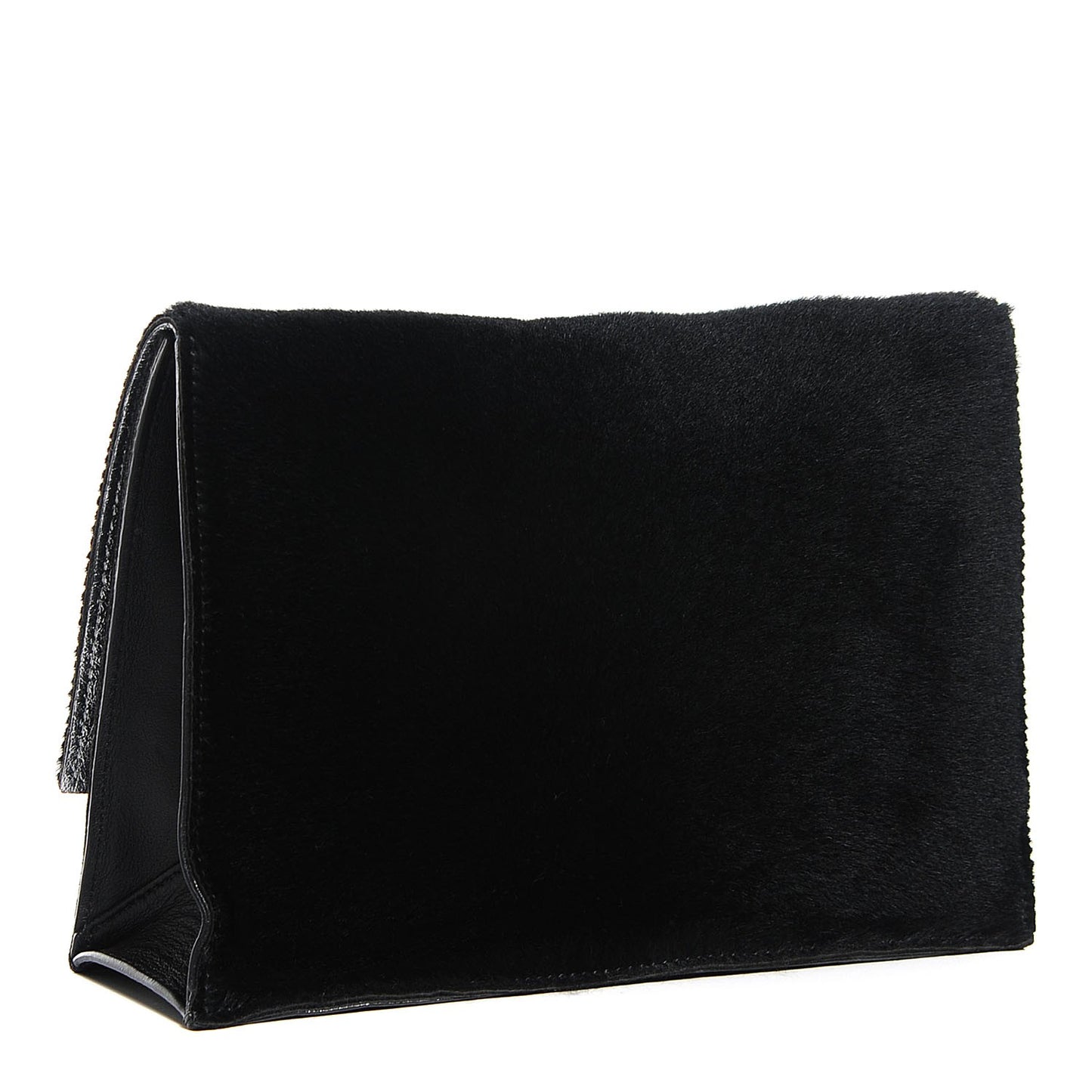 Lamb Fur Small Lunch Bag Black