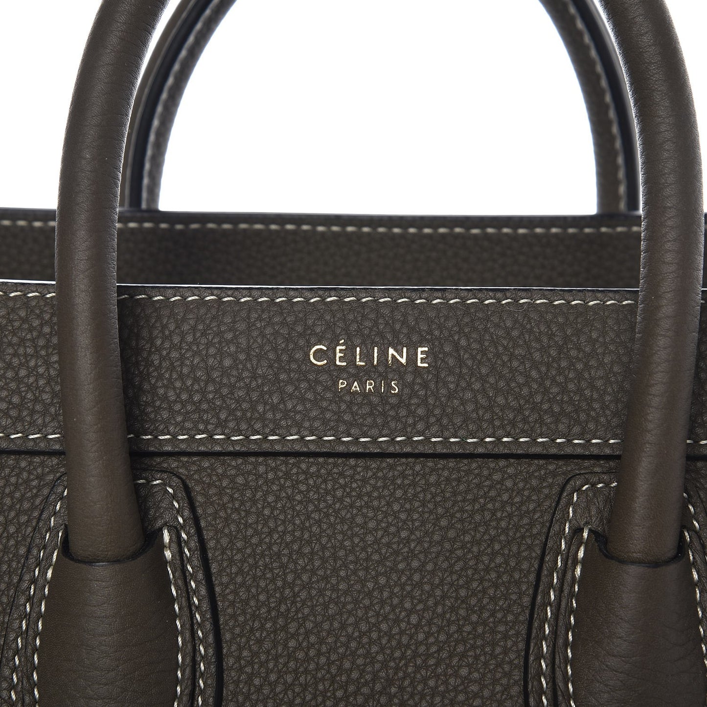 Drummed Calfskin Nano Luggage Stone