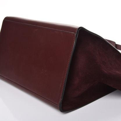 Celine Smooth Calfskin Suede Medium Trapeze Burgundy 11 of 12