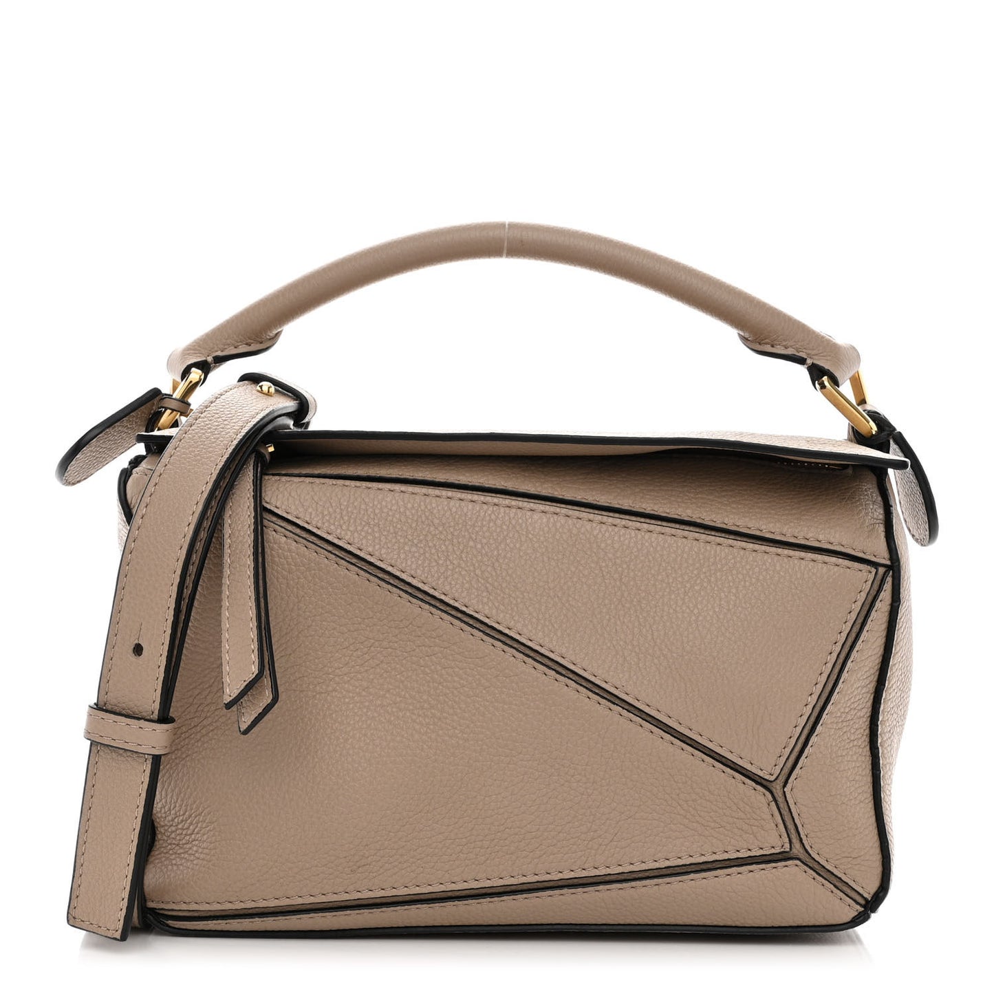 Grained Calfskin Puzzle Bag Mink