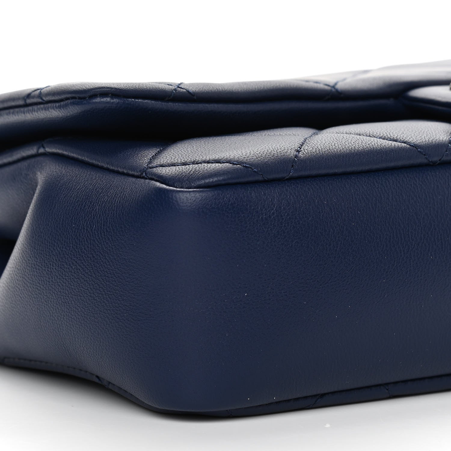 Chanel Lambskin Quilted Resin Bi-Color Chain Flap Bag Navy 9 of 11