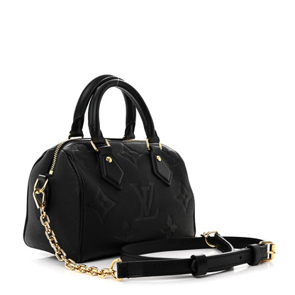 Louis Vuitton Empreinte Monogram Giant Speedy Bandouliere 20 Black 3 of 9