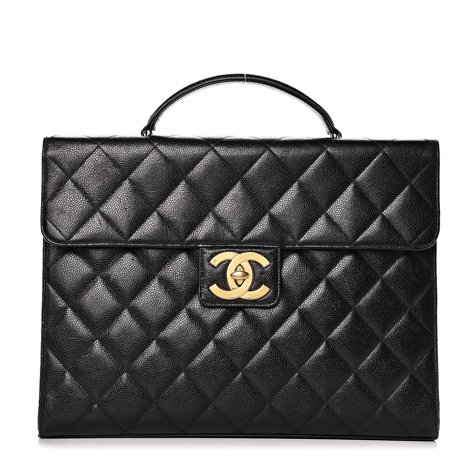 Chanel Caviar Quilted Briefcase Laptop Bag Black 1 of 15
