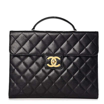 Chanel Caviar Quilted Briefcase Laptop Bag Black 1 of 15