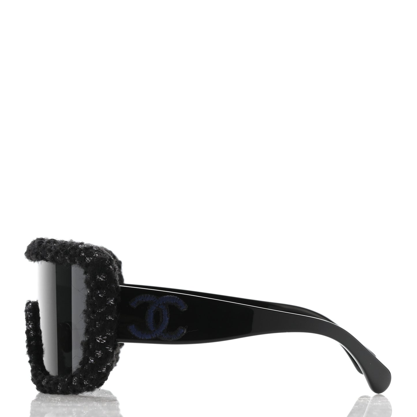 Tweed Shield Sunglasses 71367 Black