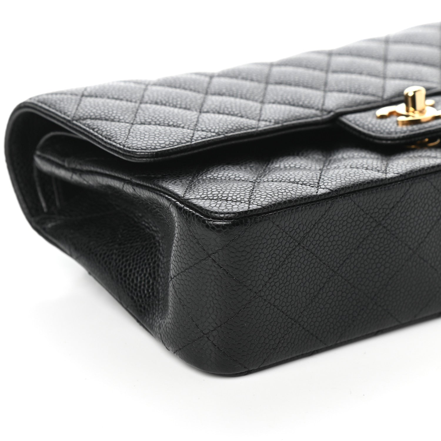 Chanel Caviar Quilted Medium Double Flap Black 9 of 10