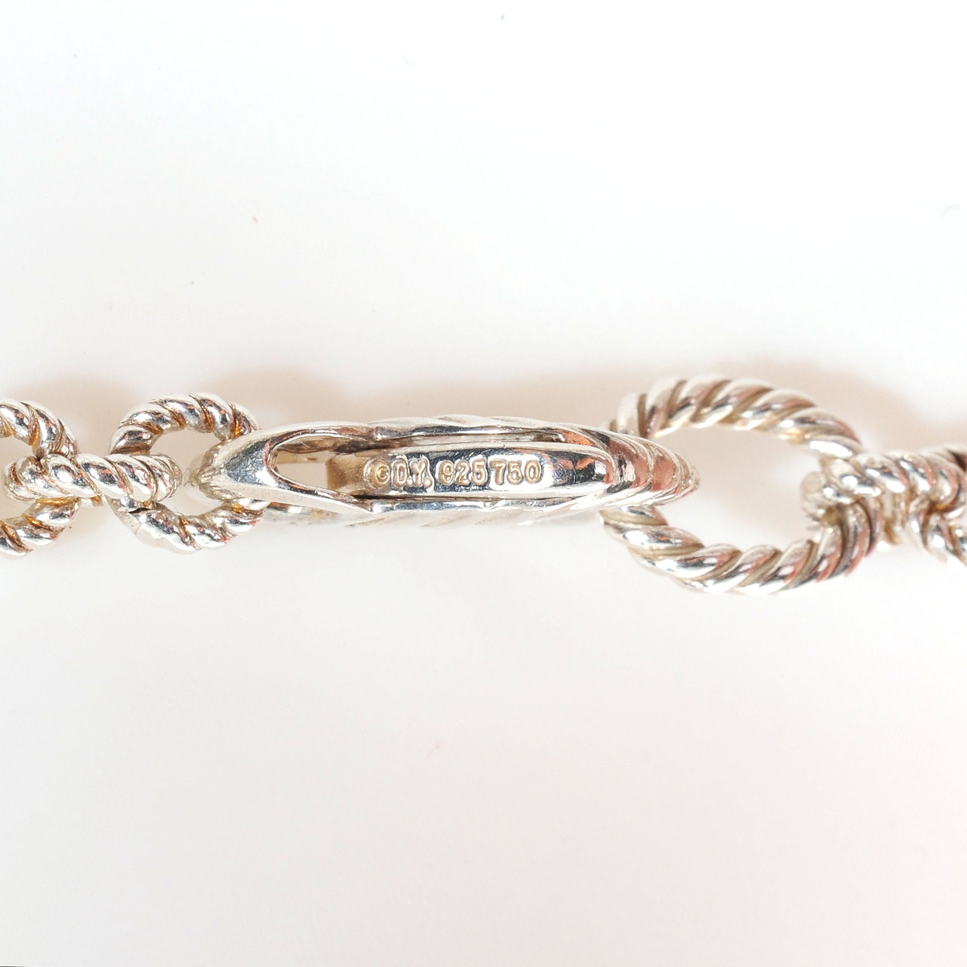 David Yurman Sterling Silver 18k Citrine Tassel Necklace 6 of 8