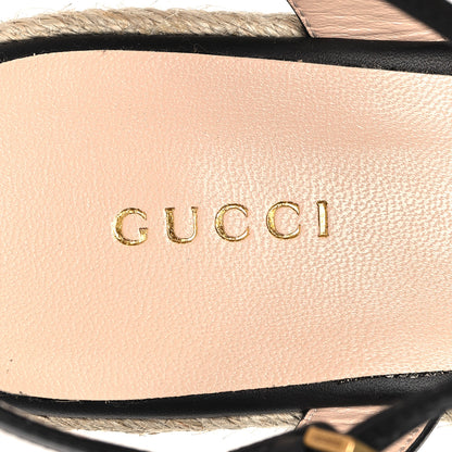 Gucci Galassia Aitana Espadrille 10/95mm Wedge Sandals 40.5 Black 9 of 10