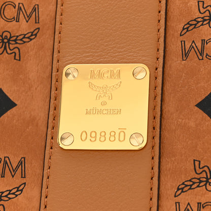 MCM Visetos Medium Liz Reversible Shopper Tote Cognac 6 of 16